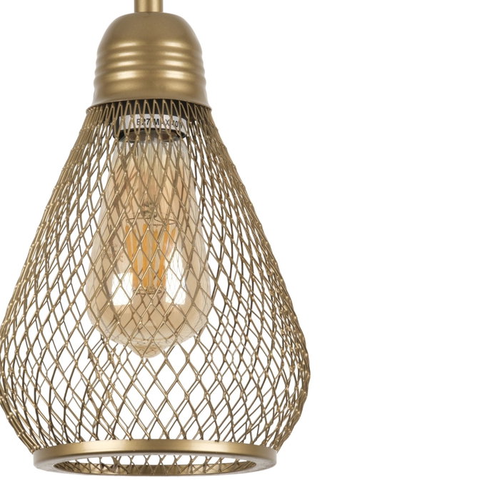 Opviq Lámpara de Araña de Metal con Acabado Dorado y Altura Ajustable Opviq Lámpara de Araña de Metal con Acabado Dorado y Altura Ajustable
